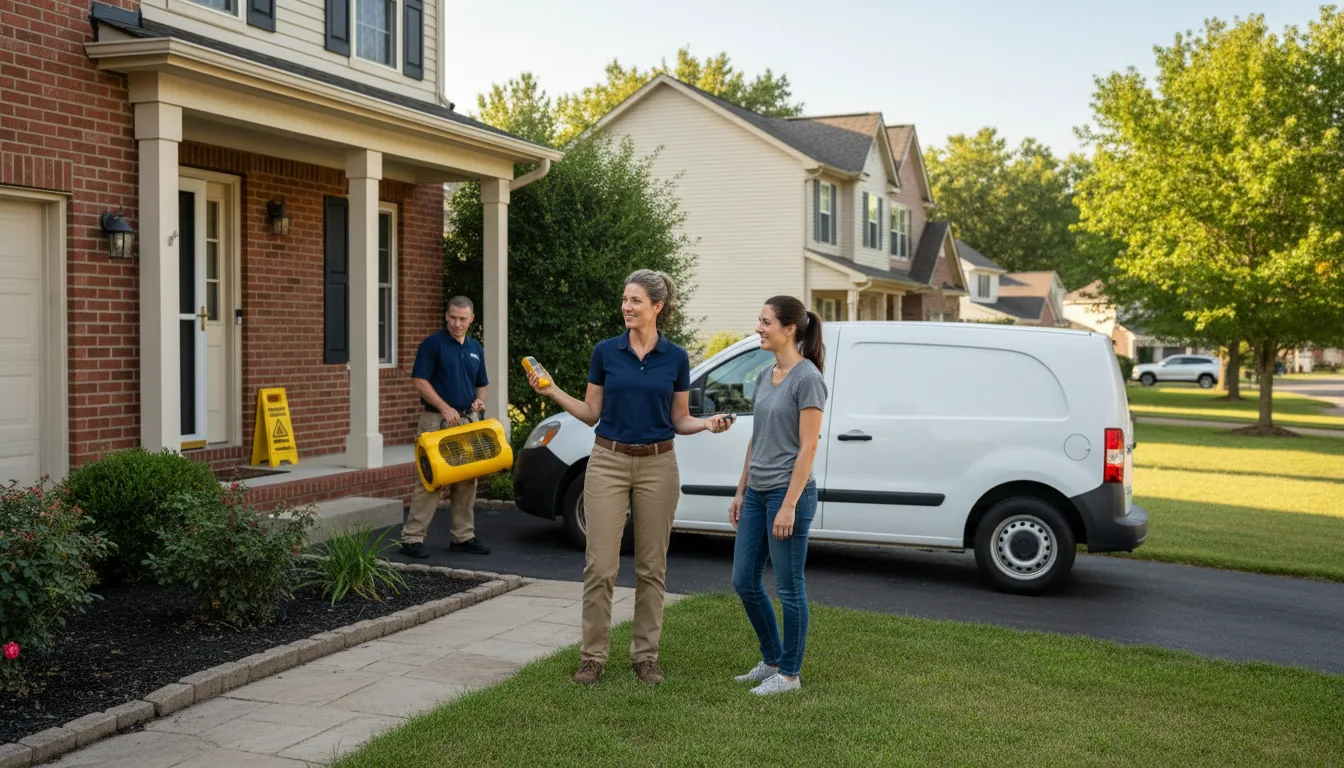 Residential water damage restoration in Panama, IL